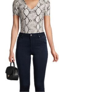 NWT Animal Snake print V neck Short Sleeve Bodysuit Junior’s XXXL  (21)